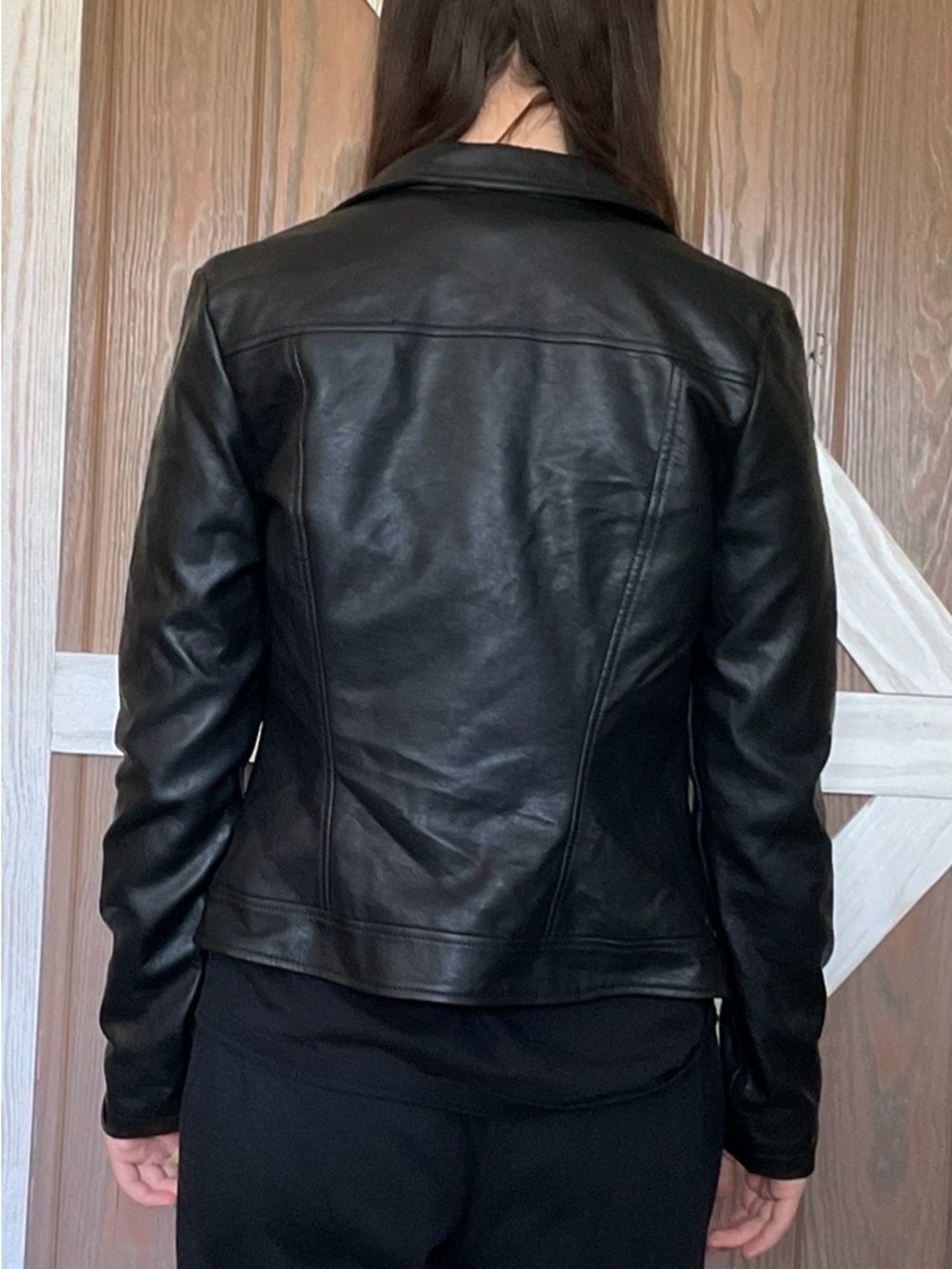 JustFab Black Studded Faux Leather Moto Jacket - Picture 4 of 7